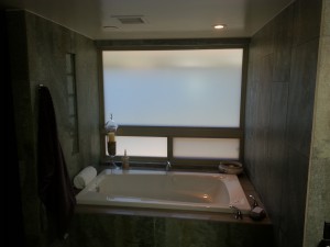 Decorative film in bathroom